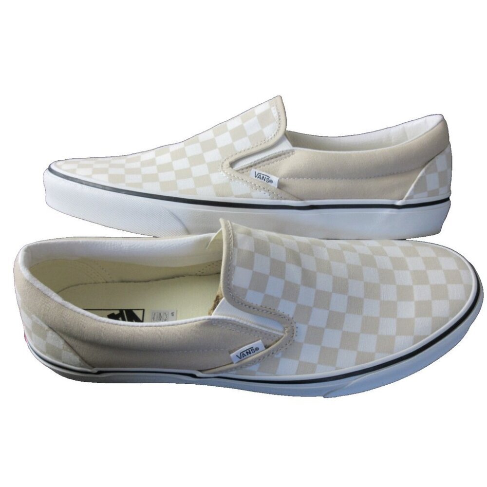Vans Men's Classic Slip On Color Theory French Oak Checkerboard Shoes Sizes NIB